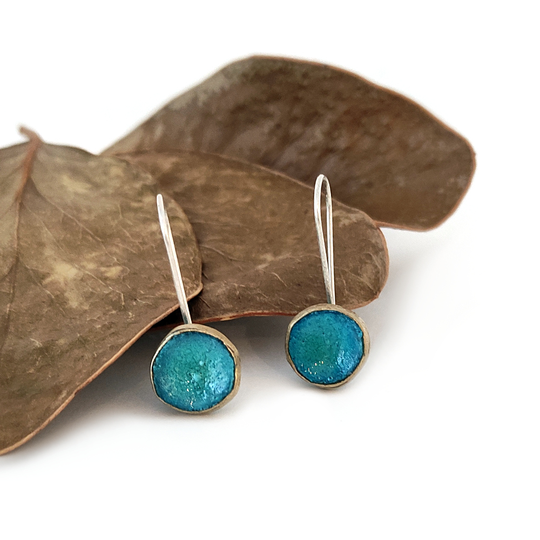Turquoise patina Rock Pool earrings